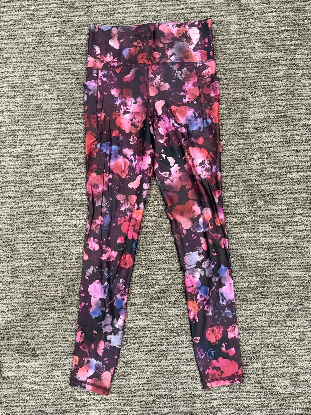 Athleta Women's Floral Print Leggings - Pink, Purple, Red
